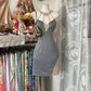 Graues, charmantes Homecoming-Kleid, schönes, kurzes, sexy Partykleid mit Ausschnitt, nv4303