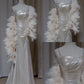 Elegantes und funkelndes langes Ballkleid (ohne Federschal), Abendkleid NV5991