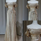 NiceVestidos – Goldfarbenes, paillettenbesetztes, langes, schimmerndes Abendkleid NV5994