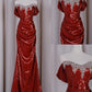 NiceVestidos – Burgunderrotes, paillettenbesetztes, langes formelles Ballkleid NV5993