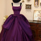 NiceVestidos - Robe de bal élégante en satin français, longue sans manches, style vintage, NV5821