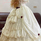 Robe de bal princesse longue en dentelle blanche ivoire vintage élégante nv5000