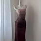 NiceVestidos-Fashion Langes Ballkleid aus Tüll in Rosa/Hellbraun mit Farbverlauf, NV5612