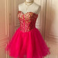 Rosa Pailletten Perlen Kurzes Tüll Prinzessin Homecoming Kleid Geburtstag Party Kleid nv4712