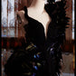Schwarzes, langes, elegantes Abendkleid NV6539