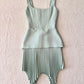 NiceVestidos - Hellgrünes kurzes Satin-Heimkehrkleid nv5533