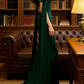 Emerald Green Off-Shoulder Bow Gown - Sash Corset Mermaid Train Evening/Red Carpet/Theme Ball Maxi Dress NV6823