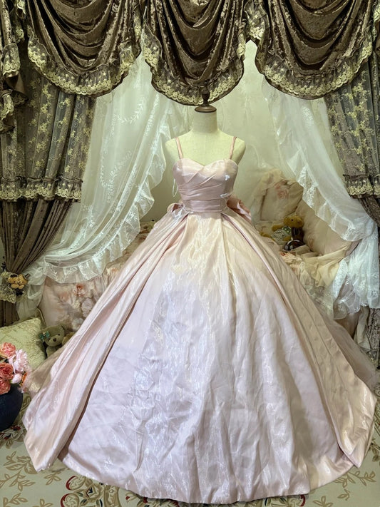 Langes, pinkfarbenes Ballkleid NV6592