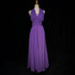 Purple Simple Long Chiffon Ball Gown Evening Dress Party Dress nv4391