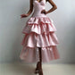 Pink Strapless Satin Ankle Length Party Dress Evening Gown Elegant Formal Sleeveless Satin Prom Dress Homecoming Dress Party Dress nv2032