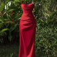 Red spaghetti straps stylish simple long ball gown evening dress holiday party dress nv3102