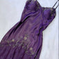 Purple Vintage Lace Exquisite Beaded Spaghetti Straps Long Elegant Satin Ball Gown Evening Dress Party Dress nv3269