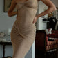 Champagner Fashion Bodycon Abendkleid Ballkleid Partykleid nv1866