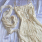 Light Yellow Spaghetti Strap A-Line Chiffon prom dress Evening Dress nv1883