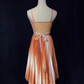 Spaghetti Strap Ombre Brown Midi Prom Dress Sheer V Neck Rhinestone Beading Pleated Skirt Flowing Ribbon Formal Gown  NV6899