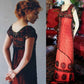 NiceVestidos - Robe de soirée longue élégante rétro ornée de perles, couleur bordeaux NV5886