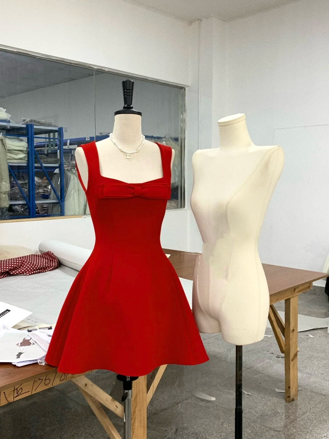 Robe de bal courte rouge/rose/blanche à nœud papillon, robe de soirée, robe d'anniversaire, nv4514
