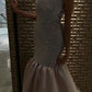 Silver Shiny Sequin Sleeveless Long Evening Gown Party Dress nv2734