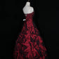 Burgundy vintage elegant ball gown/evening dress NV6862