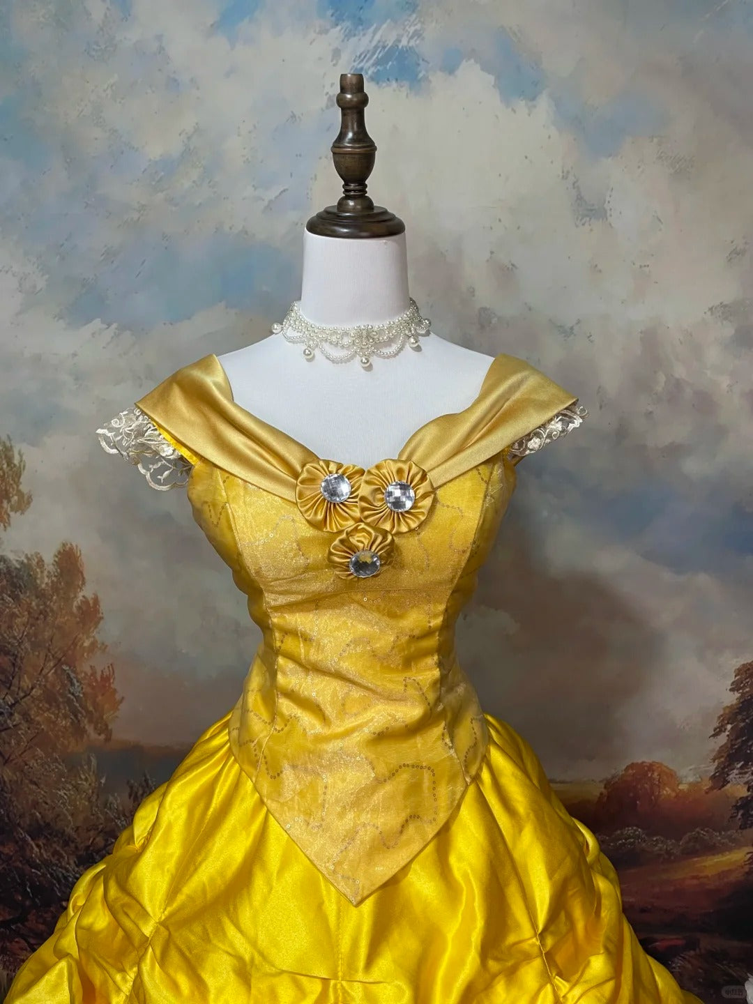 Robe de bal longue en satin pailleté et strass jaune brillant, longueur au sol, style rétro, nv5158
