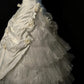 Robe de soirée longue élégante en satin ivoire à fleurs, robe de mariée nv4185