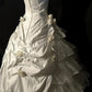 Robe de soirée longue élégante en satin ivoire à fleurs, robe de mariée nv4185