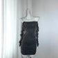 NiceVestidos - Robe de soirée noire scintillante à manches longues Nv5617