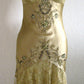 Robe de soirée longue bleue vintage en dentelle perlée et bretelles spaghetti, tenue de bal, robe de soirée, nv3540
