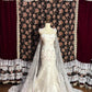 Robe de soirée longue en tulle blanc, magnifique et délicate, avec des appliques florales, traîne au sol, robe de mariée nv4016