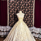 Robe de soirée princesse jaune crème, magnifique, exquise, bretelles spaghetti, longue, en satin, longueur au sol, traîne, nv4018