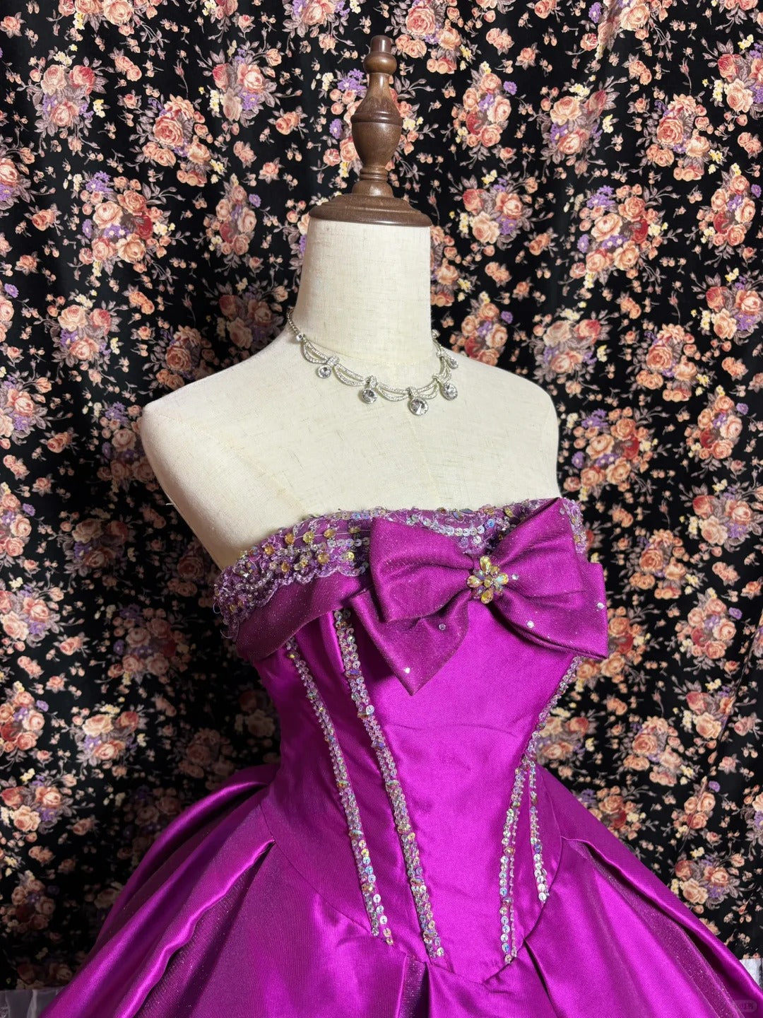Robe de soirée longue et élégante à paillettes violettes et perles, longueur au sol, nv4177