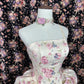 Rosa florales elegantes langes Tüll-Satin-Ballkleid-Abendkleid Quinceanera-Kleid NV4642