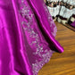 Robe de soirée longue et élégante à paillettes violettes et perles, longueur au sol, nv4177