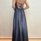 NiceVestidos – Dunkelblau/Dunkelgrau, florales, exquisites, perlenbesetztes, langes Tüll-Ballkleid, Feenkleid NV5777
