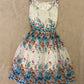Robe de soirée courte en mousseline de soie, style cour française, motif floral, robe d'anniversaire, nv5161