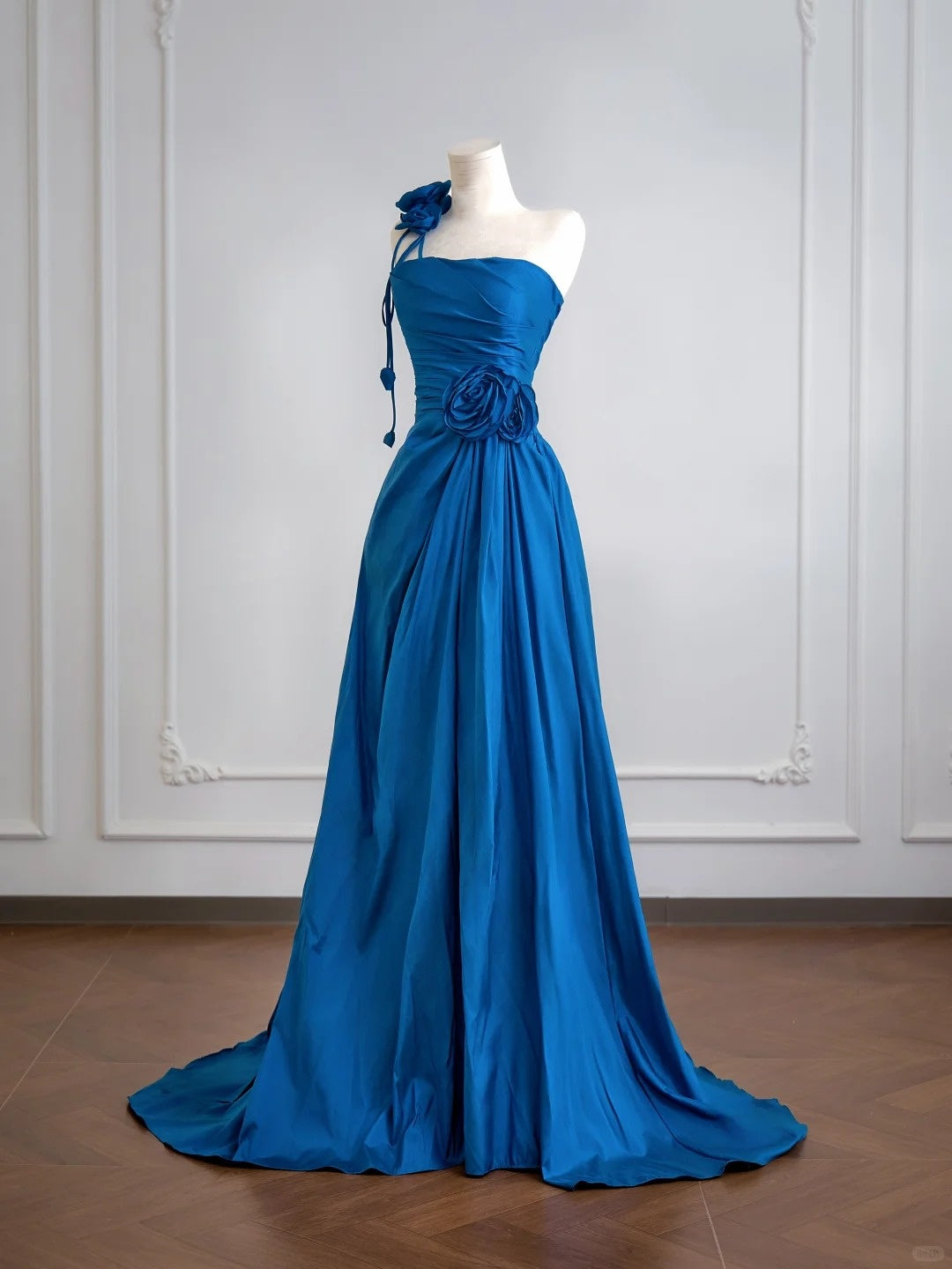 Blaue Kleider Blumenkleider Lange Kleider Taftkleider Bodenlange Kleider Ballkleider Abendkleider nv5049
