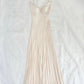 NiceVestidos-Langes, schlichtes Ballkleid aus Satin mit Spaghettiträgern und Plissee, Retro-Kleid Nv5630