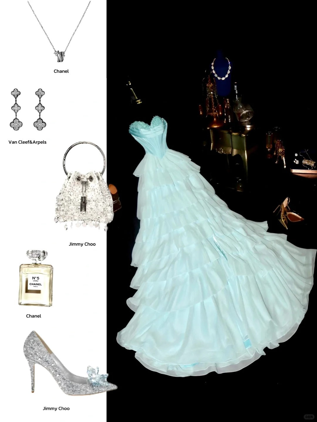 Robe de bal longue en tulle bleu à décolleté en cœur et à la mode nv5255