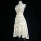 Elfenbeinweißes funkelndes Homecoming-Kleid, exquisites, perlenbesetztes, kurzes Satin-Ballkleid, Abendkleid, nv4382