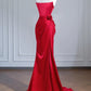 Red Fashion Long Satin Prom Dress Evening Dress Party Dress nv4959