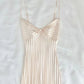 NiceVestidos-Langes, schlichtes Ballkleid aus Satin mit Spaghettiträgern und Plissee, Retro-Kleid Nv5630