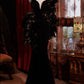 Schwarzes, langes, elegantes Abendkleid NV6539