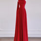 Robe de soirée longue moulante en mousseline de soie, élégante et rouge, tenue de bal, robe d'invitée de mariage, nv4973