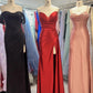 Neues, modisches, langes, figurbetontes Satin-Abendkleid, Brautjungfernkleid, Abschlusskleid NV6639
