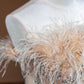 Süßes Champagner-Federkleid mit Perlen, elegantes, langes Tüll-Abschlussballkleid, Abendkleid, Partykleid, NV4749