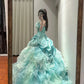 Blaues langes Ballkleid NV6717