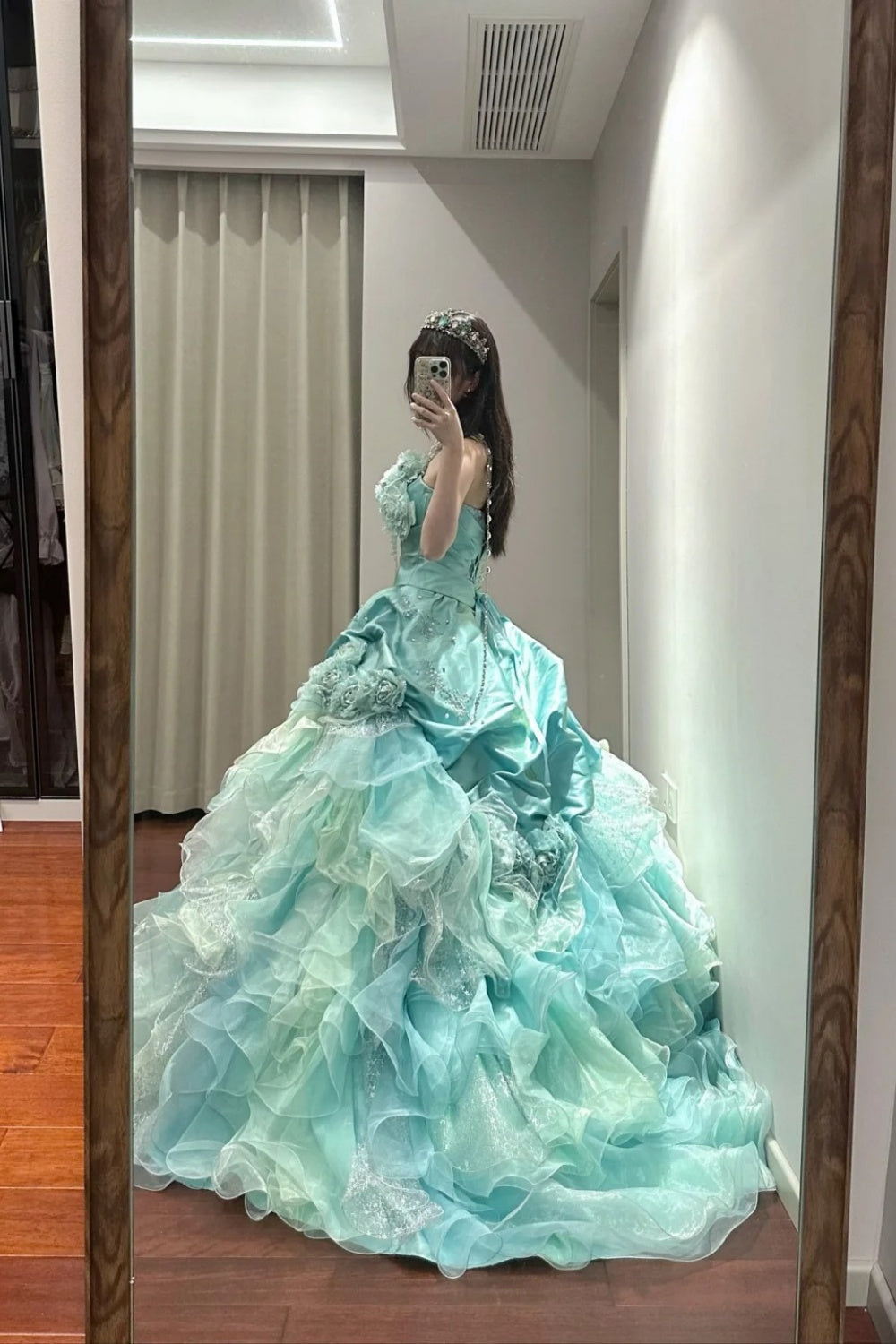 Blaues langes Ballkleid NV6717