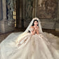 Sleeping Rose in a European Castle 🐚🤍🦢 Langes Vintage-Brautkleid NV6653