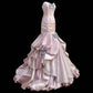 Robe de soirée longue en satin et tulle rose, tenue de princesse, avec nœud en dentelle et nœud, tenue de cérémonie pour adulte, robe d'anniversaire, nv4199