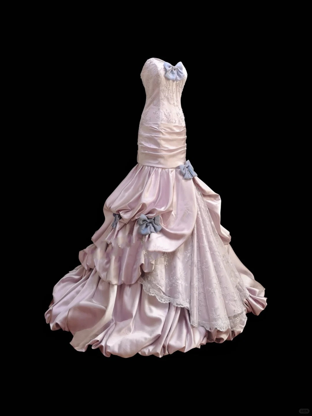 Robe de soirée longue en satin et tulle rose, tenue de princesse, avec nœud en dentelle et nœud, tenue de cérémonie pour adulte, robe d'anniversaire, nv4199